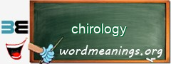 WordMeaning blackboard for chirology